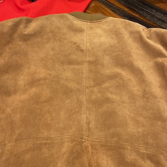 REED 100% Leather Shell Tan Mens Bombay Style Jacket. EUC - Picture 8 of 10